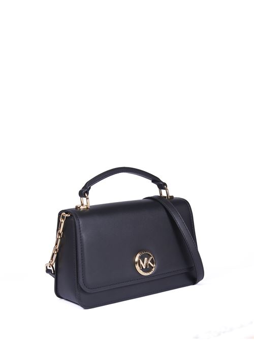 Borsa tote in pelle di vitello con placca logo MICHAEL KORS | 30T4GD8S6L001BLACK